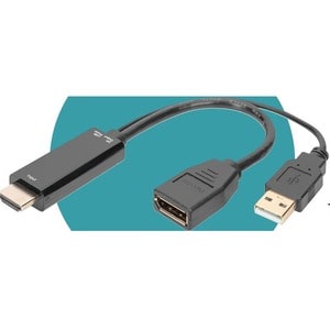 Digitus 20 cm DisplayPort/HDMI/USB AV-Kabel - 1 - Cable for Audio-/Video-Gerät, Monitor, TV, Projektor, PC, Notebook - 40 