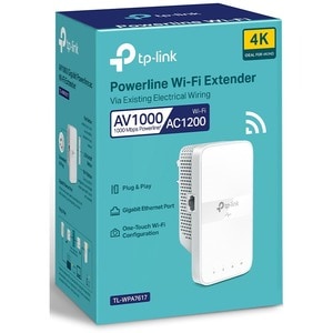 TP-Link TL-WPA7617 Powerline Network Adapter - 1 x Network (RJ-45) - 1000 Mbit/s Powerline - 300 m Distance Supported - Wi