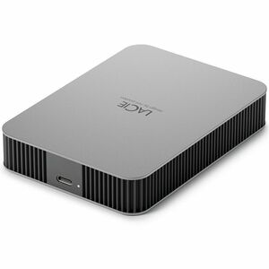 LaCie STLP2000400 2 TB Portable Hard Drive - External - Moon Silver - USB 3.1 Type C