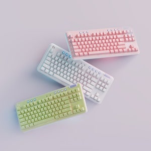 Logitech G Aurora G715 游戏键盘 - 无线 连接 - USB 接口 - RGB LED - 英文 - 白 - 机械 按键开关 - 蓝牙 - 87 Key(s) - 音量控制, 音乐 热键 - PC, Mac