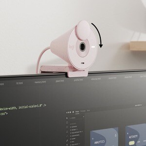 Logitech BRIO 300 Webcam - 2 Megapixel - 30 fps - Rose - USB Type C - Retail - 1920 x 1080 Video - Fixed Focus - Microphon