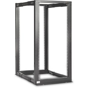 Rocstor SolidRack 25U Adjustable Depth Open Frame 4 Post Rack w/ Casters - Adjustable mounting depth of 23.5in-41in & 25.1