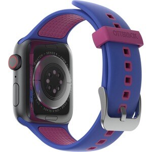 Banda smartwatch OtterBox Regolabile - Grande (L) - Fibbia Accessoriio - Blu - Silicone, Acciaio inox