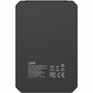 Urban Armor Gear Workflow 3,000mAh Standard Battery Pack - Black - For Smartwatch - Lithium Polymer (Li-Polymer) - 3000 mA