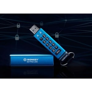 IronKey Keypad 200 IKKP200 128 GB USB 3.2 (Gen 1) Type A Flash Drive - XTS-AES - 145 MB/s Read Speed - 115 MB/s Write Speed