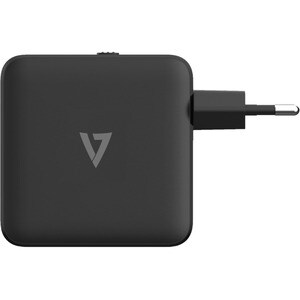 V7 ACUSBC65WGAN AC Adapter - USB Type-C - For MacBook Pro - Black