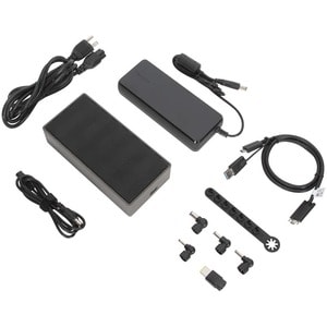 Targus DOCK190 C型 USB 扩展插口 用于 智能电话, 扬声器, 麦克风, 耳机, 笔记本电脑, 显示器, 平板, 键盘, Workstation - 100 W - 灰, 黑 - 符合 TAA 标准 - 4K, 2K - 40