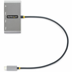 StarTech.com USB/Ethernet Combo Hub - USB 3.2 (Gen 1) Type C - Portable - 3 USB Port(s) - 1 Network (RJ-45) Port(s) - UASP
