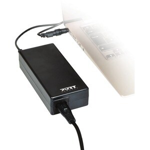 Port Connect 90 W AC Adapter - 1 Pack - Universal Adapter - For Notebook - 120 V AC, 230 V AC Input - 19.5 V DC Output - 3