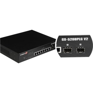 Switch Ethernet Edimax Web Smart GS-5208PLG V2 8 Porte Gestibile - Gigabit Ethernet - 10/100/1000Base-T, 1000Base-X - 3 La