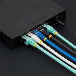 StarTech.com 10m CAT6a Ethernet Cable, Aqua Low Smoke Zero Halogen (LSZH) 10 GbE 100W PoE S/FTP Snagless RJ-45 Network Pat