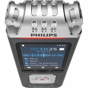 Philips VoiceTracer Audio Recorder - [Built-in ]Microphone, Speaker - Omni-directional Microphone - 8 GB Flash Memory - mi