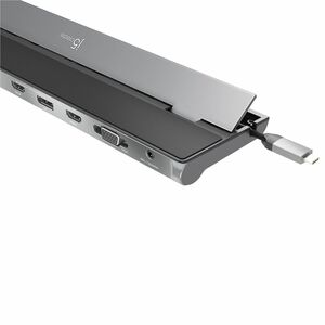 j5create JCD543P-EN 13 Port(s) USB Type C Docking Station for Display, Notebook, MacBook - Charging Capability - Memory Ca