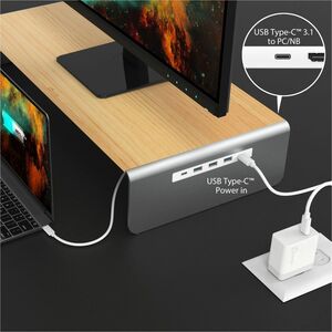 j5create JCT425-N Monitor Stand - 44 kg Load Capacity - Computer Monitor Display Type Supported - 9 cm Height x 53.4 cm Wi