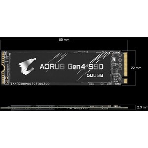 Aorus GP-AG4500G 500 GB Solid State Drive - M.2 2280 Internal - PCI Express NVMe (PCI Express 4.0 x4) - 850 TB TBW - 5000 