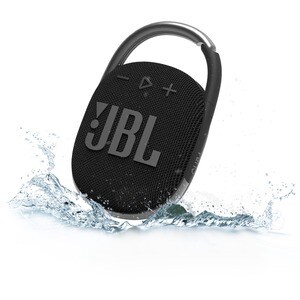 JBL Clip 4 Portable Bluetooth Speaker System - 5 W RMS - Black - 100 Hz to 20 kHz - Wireless LAN - Battery Rechargeable - 