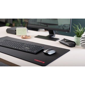 CHERRY KW 9100 SLIM Keyboard - Wireless Connectivity - English (US) - Black, Silver - Scissors Keyswitch - Bluetooth/RF - 