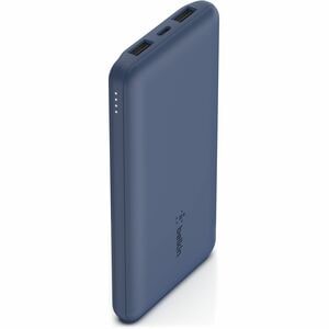 Belkin BoostCharge Power Bank 10K - For iPhone, iPad, AirPod, Smartwatch, Smartphone - 10000 mAh - 3 x USB - Blue