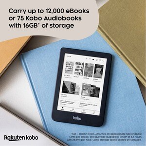 Lector texto digital Kobo Clara 2E - Azul océano - 12000 Libro(s) - 16 GB Flash - 15,2 cm (6") Pantalla - Pantalla Táctil 