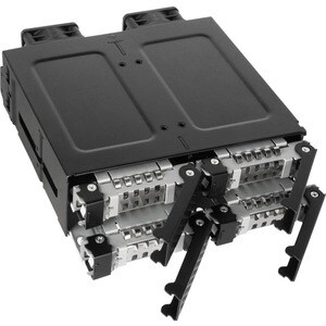 Icy Dock ToughArmor MB699VP-B V3 Drive Enclosure for 5.25" PCI Express NVMe 4.0, U.2, U.3 - SFF-8612 OCuLink Host Interfac