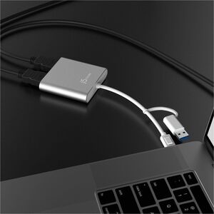 j5create JCA365-N A/V-Adapter - 1 - 3840 x 2160 Supported - Silber