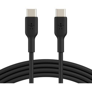Belkin USB-C to USB-C Cable (2m / 6.6ft, Black) - 2.01 m USB-C Data Transfer Cable for Smartphone, Tablet, Notebook, AirPo