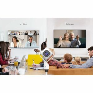 j5create JVCU360-N Webcam - 2 Megapixel - 30 fps - Black, White - USB Type A/USB Type C - 1 Pack(s) - Full HD - 1920 x 108