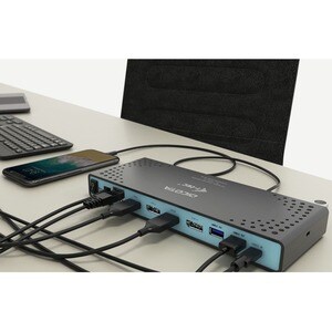 Dicota USB-Typ C Docking Station für Monitor, Smartphone, Tablet, Notebook - 65 W - Schwarz - Tragbar - 2 Unterstützte Dis