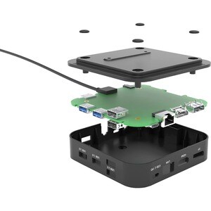 Dicota USB-Typ C Docking Station für Tablet, Notebook, Monitor - 100 W - Schwarz - Tragbar - 2 Unterstützte Displays - 5K,