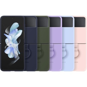 Samsung Carrying Case Samsung Galaxy Z Flip4 Smartphone - Navy - Silicone Body - Ring