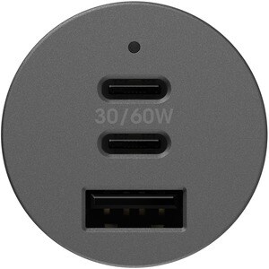 OtterBox USB-C Fast Charge Triple Port Car Charger Premium Pro, 72W - 72 W - Rugged - 12 V DC, 24 V DC Input - 5 V DC, 9 V