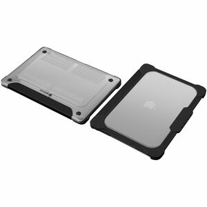 MAXCases Extreme Shell-L for MacBook Air 13.6" (2022 M2) & MacBook Air 13.6 M3 (A3113) (Black/Clear) - For Apple MacBook A