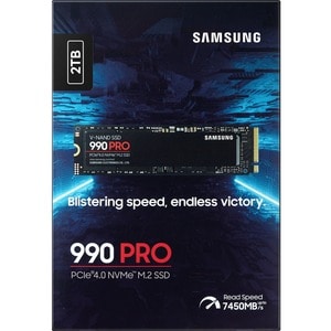 SSD Interne Samsung 990 PRO 2To - MZ-V9P4T0BW - M.2 - PCIe 4.0 - vitesse de lecture jusqu'à 7450 Mo/s - gestion thermique 