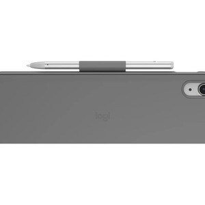 Logitech Slim Folio Keyboard/Cover Case (Folio) Apple, Logitech iPad (10th Generation) Tablet - Oxford Gray - Bump Resista