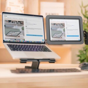 Heckler Design Mounting Adapter for iPad - Black Gray - 100 x 100 - VESA Mount Compatible - Steel