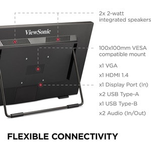 ViewSonic TD2465 24.0" Class LCD Touchscreen Monitor - 16:9 - 7 ms - 60.5 cm (23.8") Viewable - Projected Capacitive - 10 