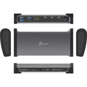 j5create Thunderbolt 4 Docking Station for Keyboard, Notebook, Headset, Desktop PC, Printer - Memory Card Reader - SD - 13