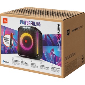 JBL PartyBox Portable Bluetooth Speaker System - 100 W RMS - Black - 50 Hz to 20 kHz - Battery Rechargeable - USB - 1