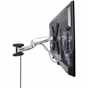 StarTech.com Wandhalterung für TV, Flachbildschirm, Gekrümmte Bildschirmanzeige - Schwarz, Silber - Höhenverstellbar - 1 U