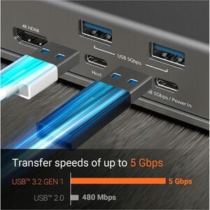 j5create Estação de ancoragem para Notebook, PC Tablet - 100 W Fonte de alimentação - 4K - 3840 x 2160 - 2 x Portas USB ti