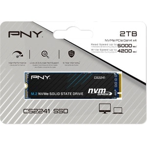 PNY CS2241 2 TB Solid State Drive - M.2 2280 Internal - PCI Express NVMe (PCI Express NVMe 4.0 x4) - Desktop PC, Notebook 