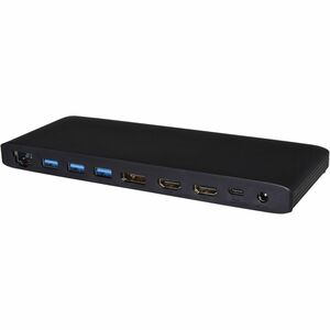 V7 DOCKUCPT3D USB Tipo C Estação de ancoragem - Leitor de cartão de memória - SD, microSD - 130 W - Preto - 3 Displays sup