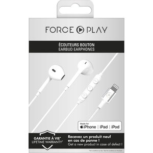 Auricular Bigben Force Play Cableado Intrauricular Estéreo - Blanco - Biauricular - Intrauditivo - 32 Ohm - 20 Hz a 20 kHz