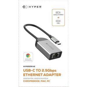 Targus HyperDrive HD425B 2,5 Gigabit Ethernet Adapter für Chromebook - Tragbar - Silber - USB-Typ C - 2,50 Gbit/s Datenübe