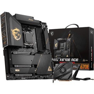 MSI MEG X670E ACE Gaming Desktop Motherboard - AMD X670 Chipset - Socket AM5 - Extended ATX - Ryzen 7 Processor Supported 