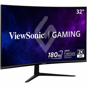 ViewSonic VX3218C-2K 32 Inch Curved 1ms 1440p 180hz Gaming Monitor with FreeSync Premium, Eye Care, HDMI and Display Port 