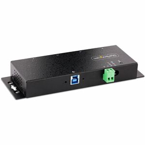 StarTech.com USB Hub - USB 3.2 (Gen 1) Type B - Wall/Desktop/DIN Rail Mountable - Black - 4 Total USB Port(s) - PC