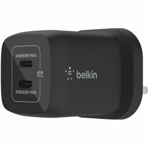 Belkin BOOST↑CHARGE PRO 65 W AC Adapter - Universal Adapter - For MacBook, iPhone, MacBook Pro - Black