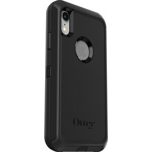 OtterBox Defender Carrying Case Apple iPhone XR Smartphone - Black - Slip Resistant, Dirt Resistant, Dust Resistant, Lint 