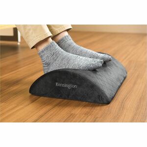 Kensington Premium Comfort Soft Footrest - Black - High Density Foam (HDF), Polyester - 1 Box